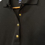 Louis Vuitton Black Monogram Boxy Collared Quarter-Button Top