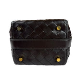 Bottega Veneta Brown Leather Intrecciato Mini Wallace Hobo Bag