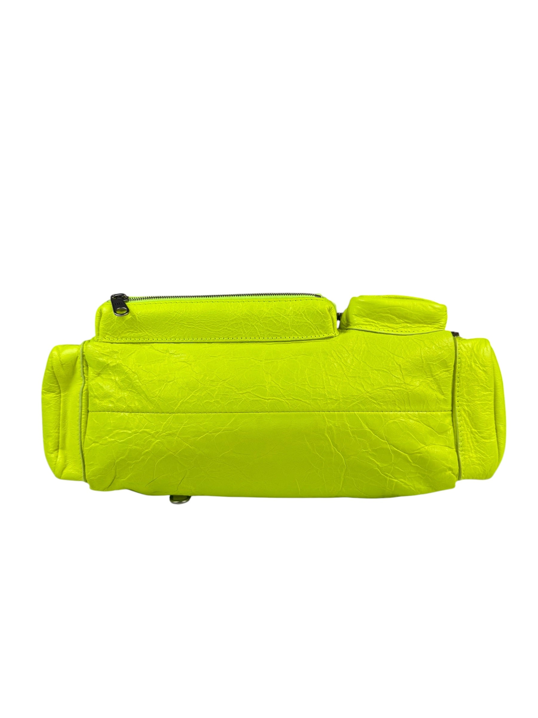 Balenciaga Fluo Yellow Leather Super Busy XS Sling Bag