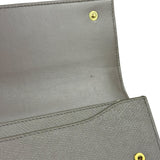 Celine Grey Leather Long Flap Wallet