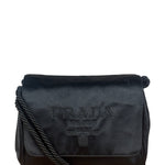 Prada Vintage Black Satin Mini Shoulder Bag