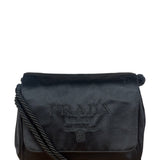 Prada Vintage Black Satin Mini Shoulder Bag
