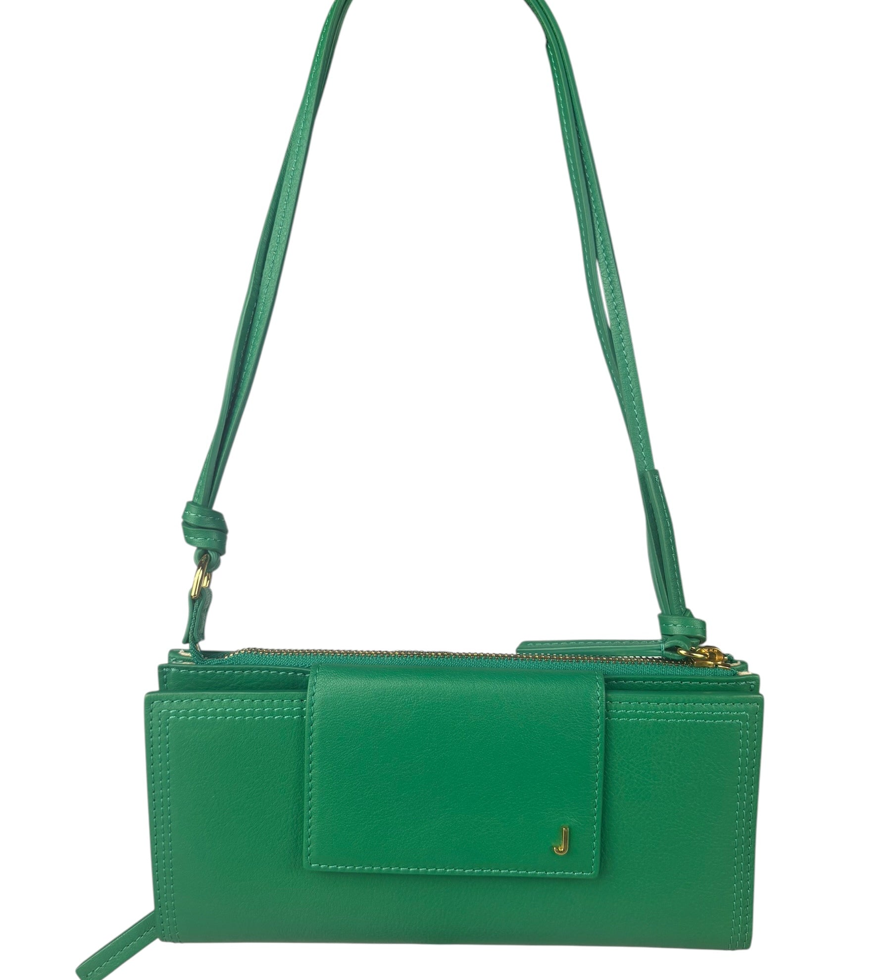 Jacquemus Green Le Pichoto Leather Shoulder Bag