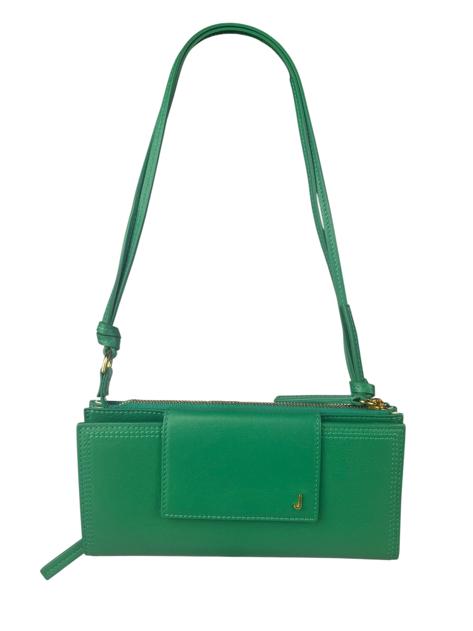 Jacquemus Green Le Pichoto Leather Shoulder Bag