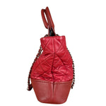 Chanel Red Quilted Caviar Be CC 2Way Tote Bag 2014