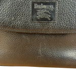 Burberry Vintage Black Pebbled Leather Crossbody Flap Bag