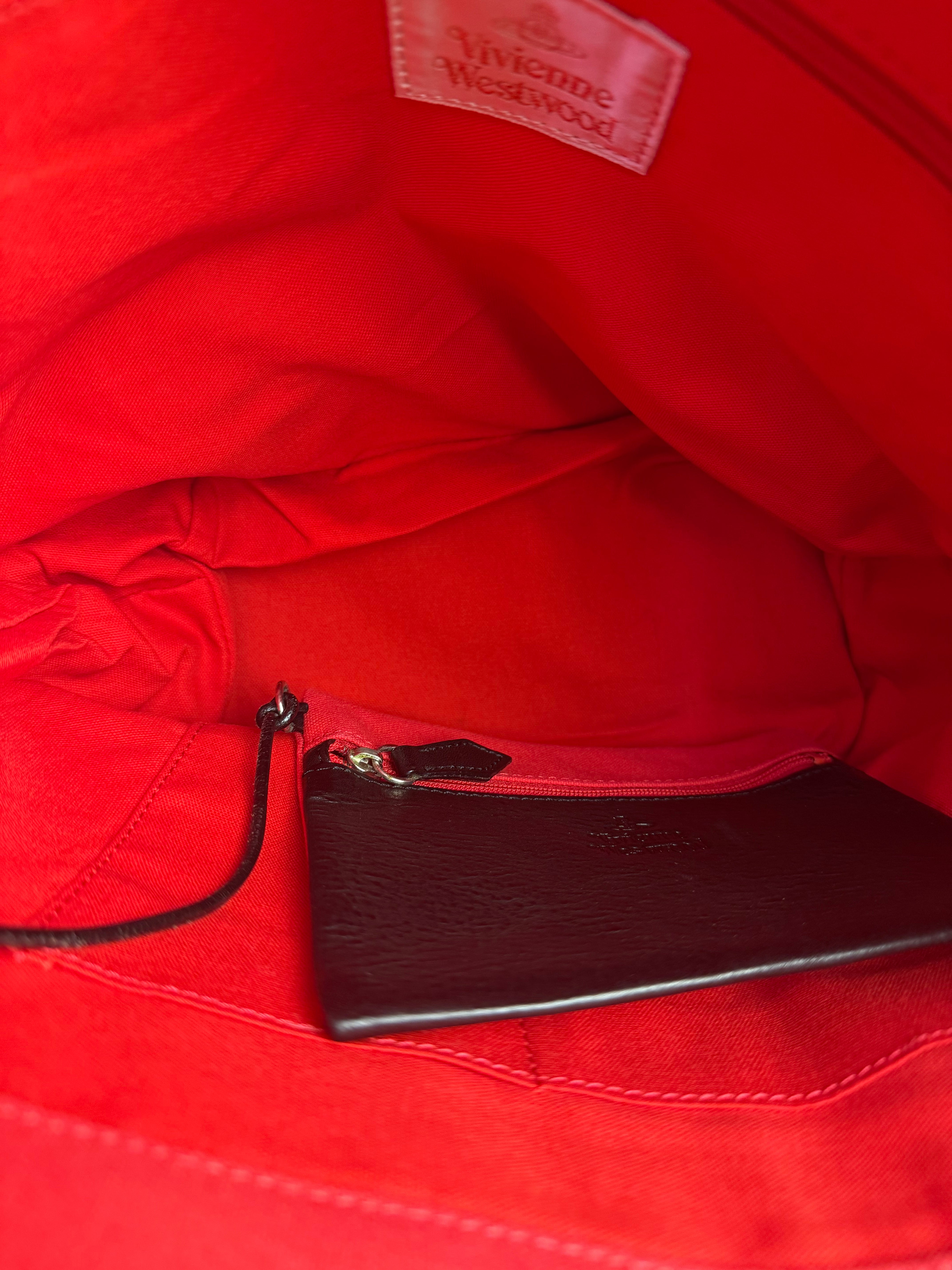 Vivienne Westwood Red Canvas Tote Bag