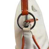 Prada Vintage Re-Edition Orange/White Tessuto Nylon Shoulder Bag