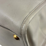 Prada Saffiano Lux Leather Grey 2Way Shopping Bag