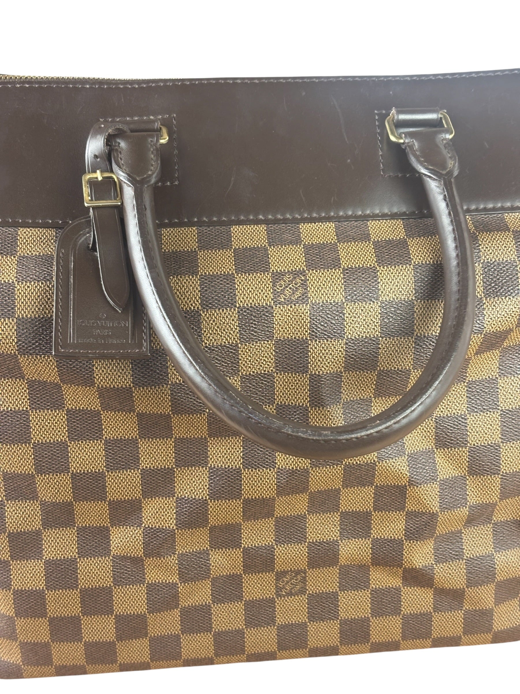 Louis Vuitton Damier Ebene Greenwich Travel Handbag GM