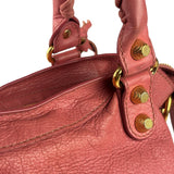 Balenciaga Pink Lambskin Velo Moto Two-Way Bag