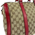 Gucci Beige/Red Leather GG Joy Boston Two-Way Bag