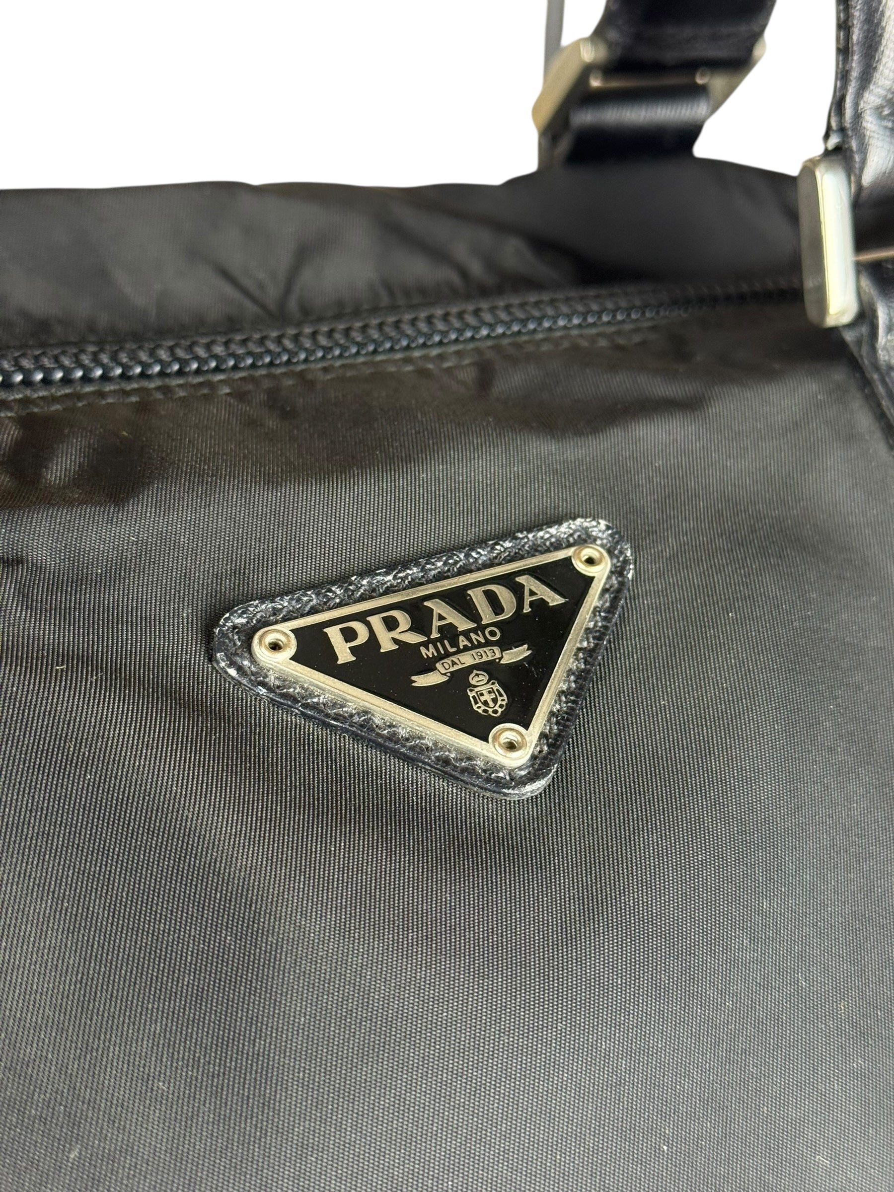 Prada Black Nylon Weekender Bag
