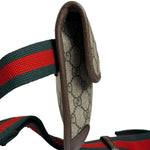 Gucci Vintage Brown Leather Trim Neo Supreme Belt Bag
