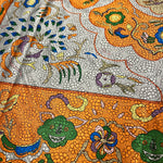 Fendi Silk Multicolor Textured Abstract Scarf