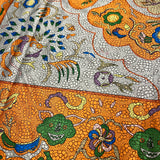 Fendi Silk Multicolor Textured Abstract Scarf