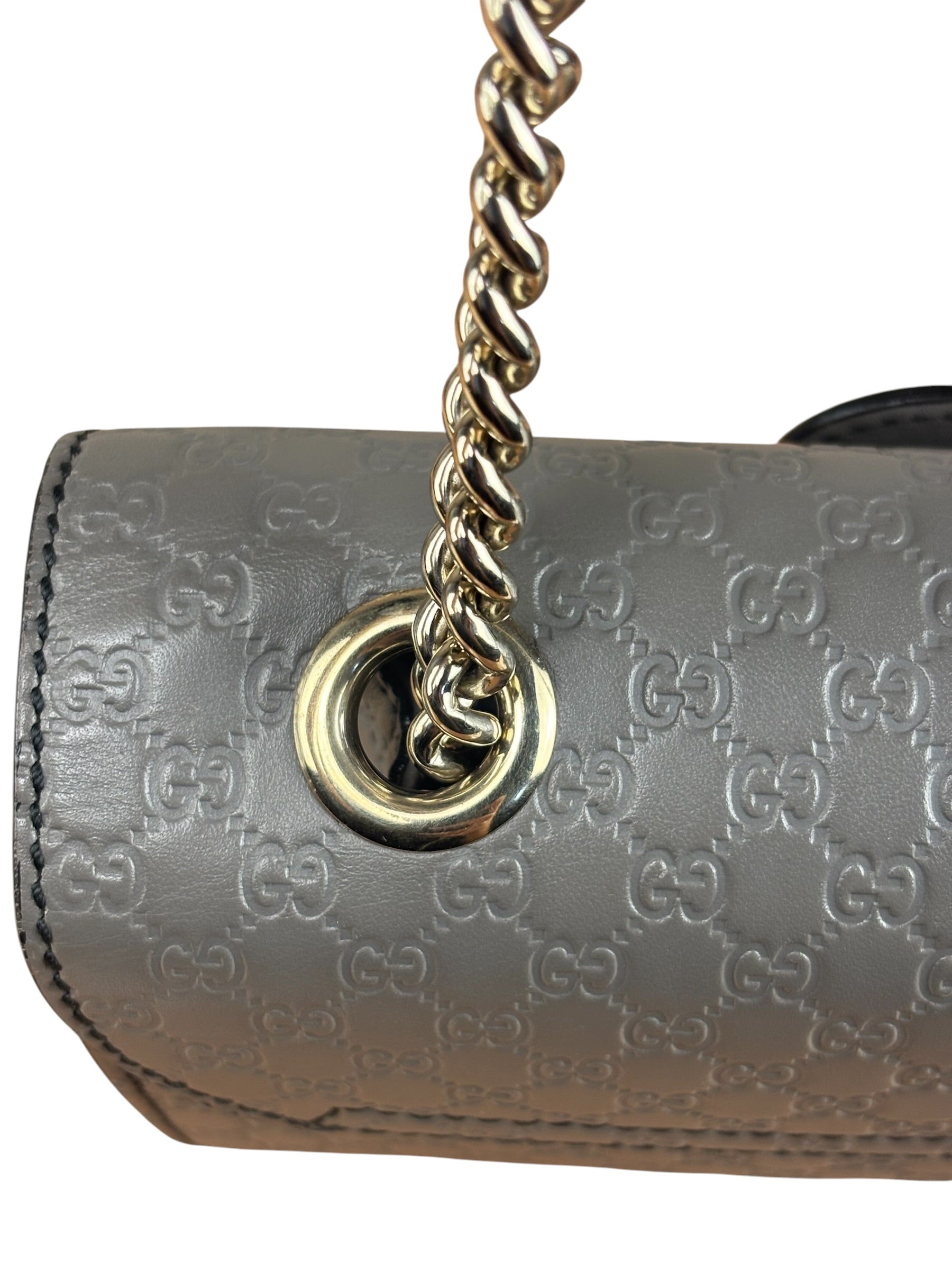 Gucci Emily GG Micro Shoulder Bag Grey