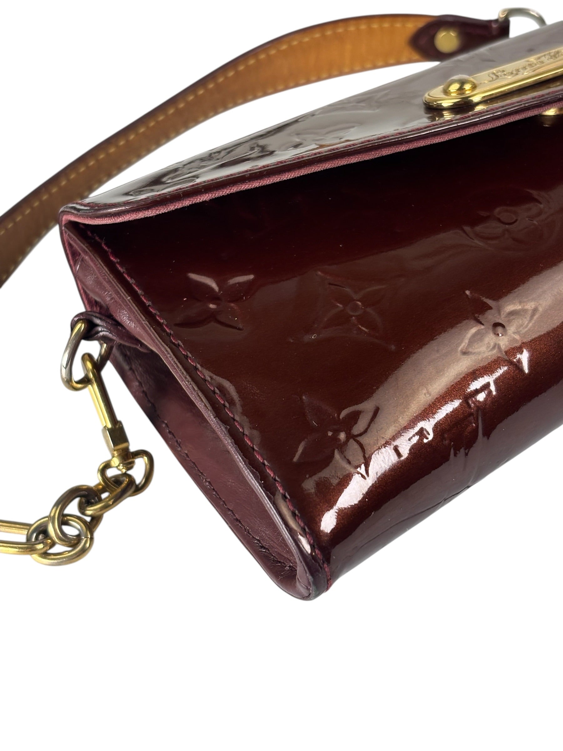 Louis Vuitton Burgundy Monogram Vernis Sunset Boulevard Shoulder Bag