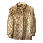 Vintage Mink Brown Stripped Mink Fur Coat