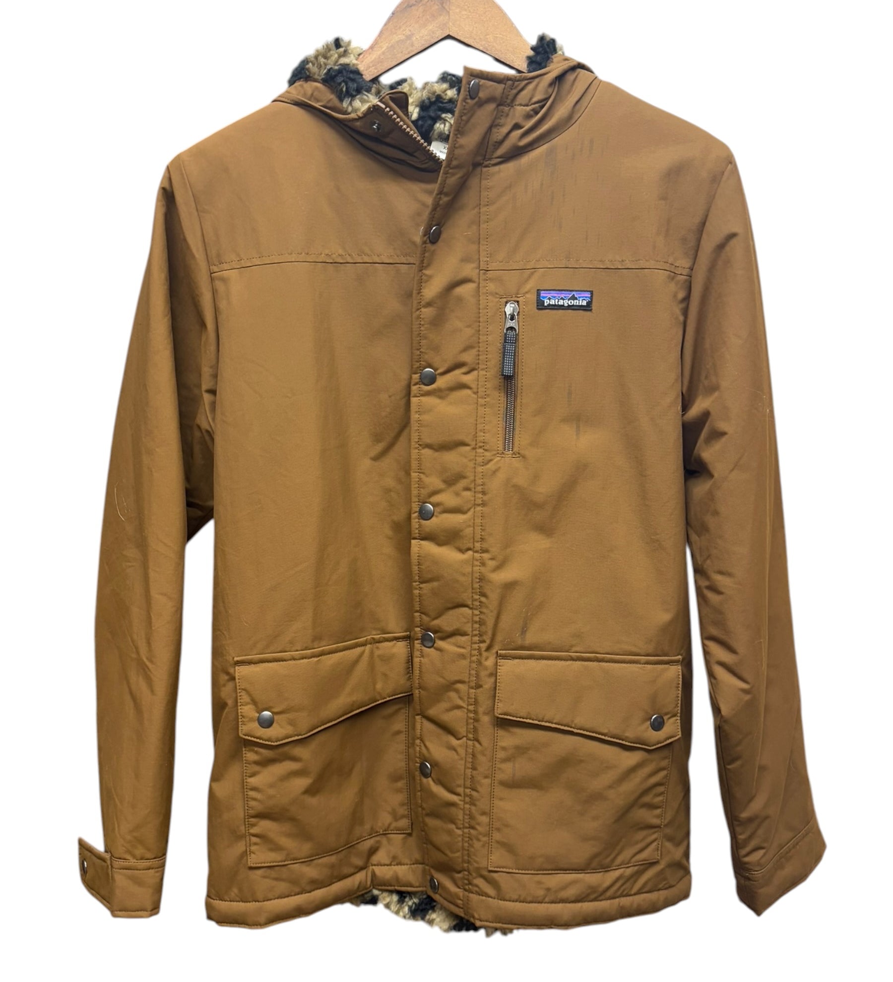 Patagonia Vintage Brown Fleece Lined Coat