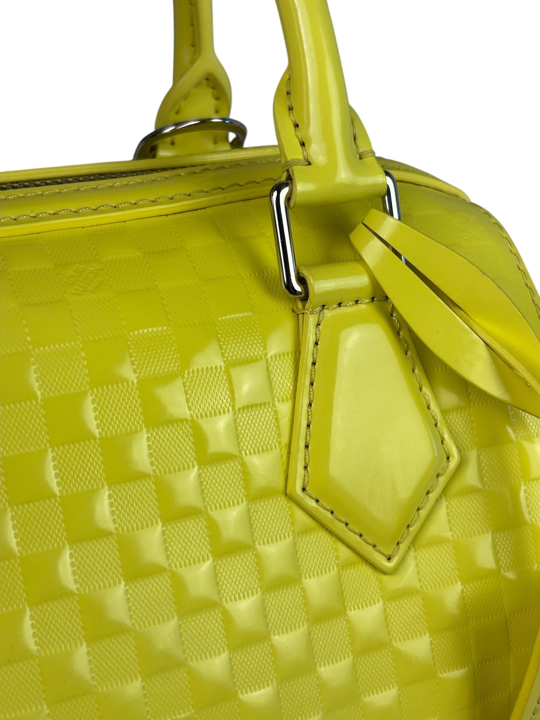 Louis Vuitton Yellow Damier Facette Cube Speedy 20