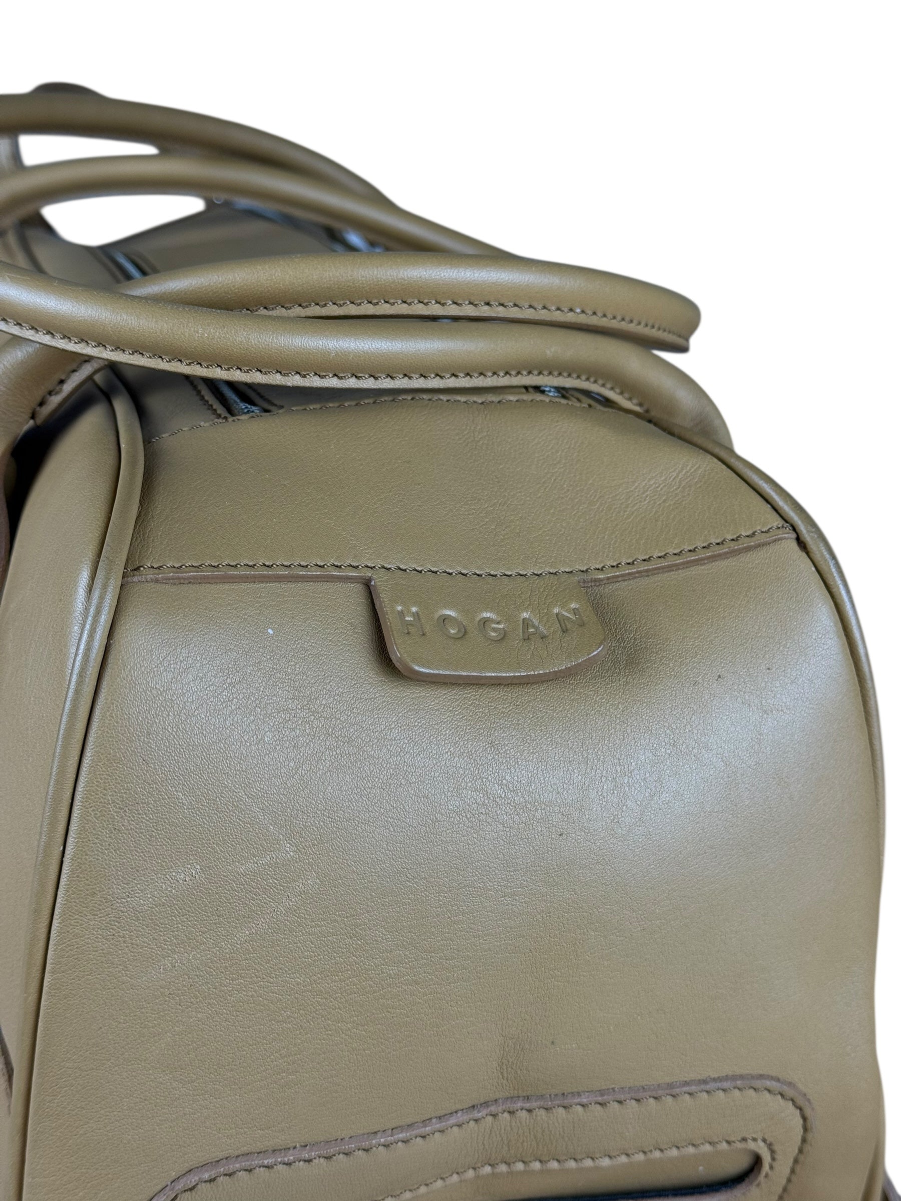 Hogan Brown Leather Boston