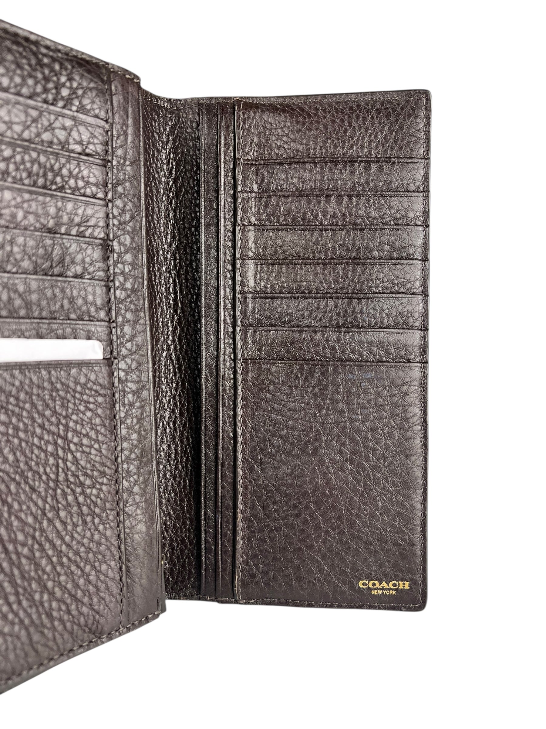 Coach Brown Leather Long Wallet