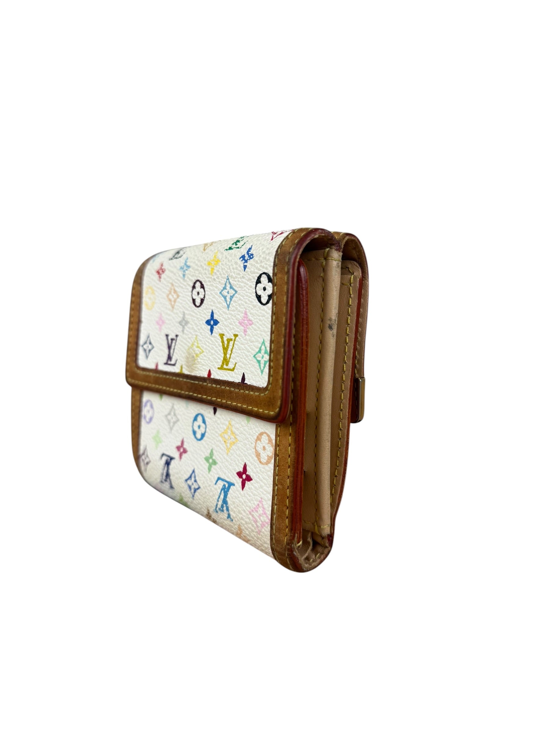 Louis Vuitton White Murakami Compact Wallet