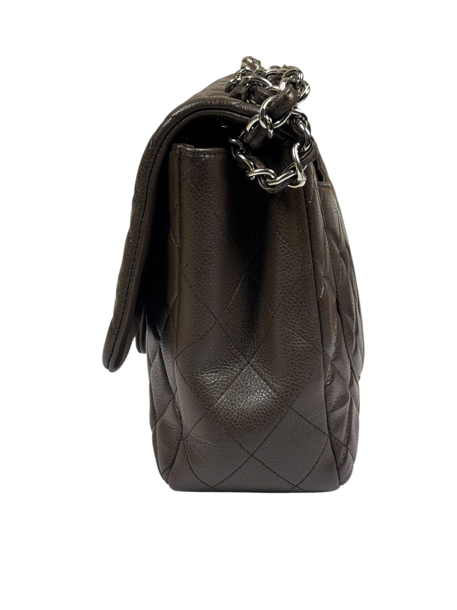 Chanel Chocolate Brown Caviar Quilted Flap Bag 2009