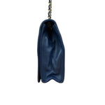 Chanel Navy Leather Diamond Stitch Flap Bag 1988