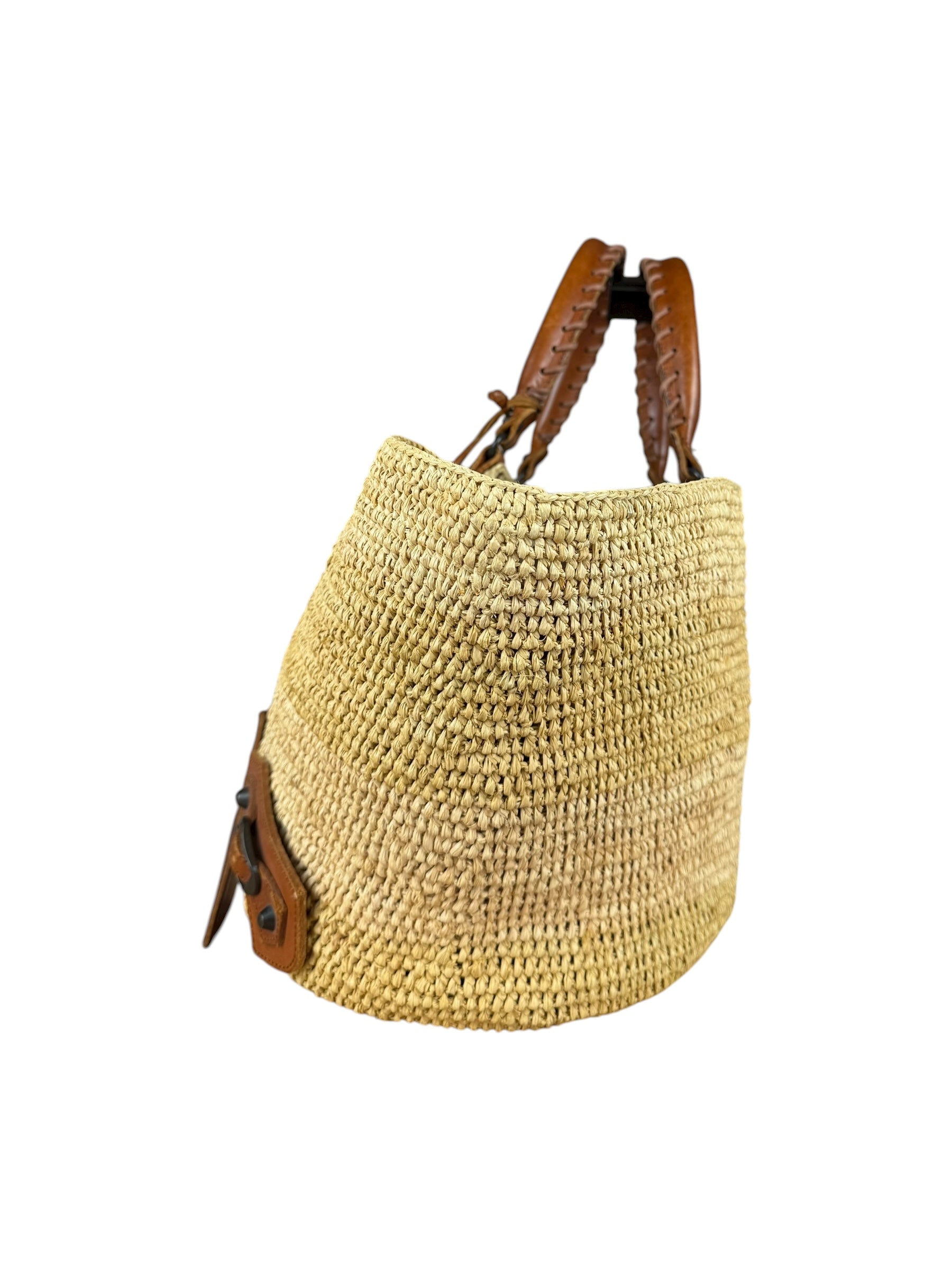 Balenciaga Wicker Tote Bag