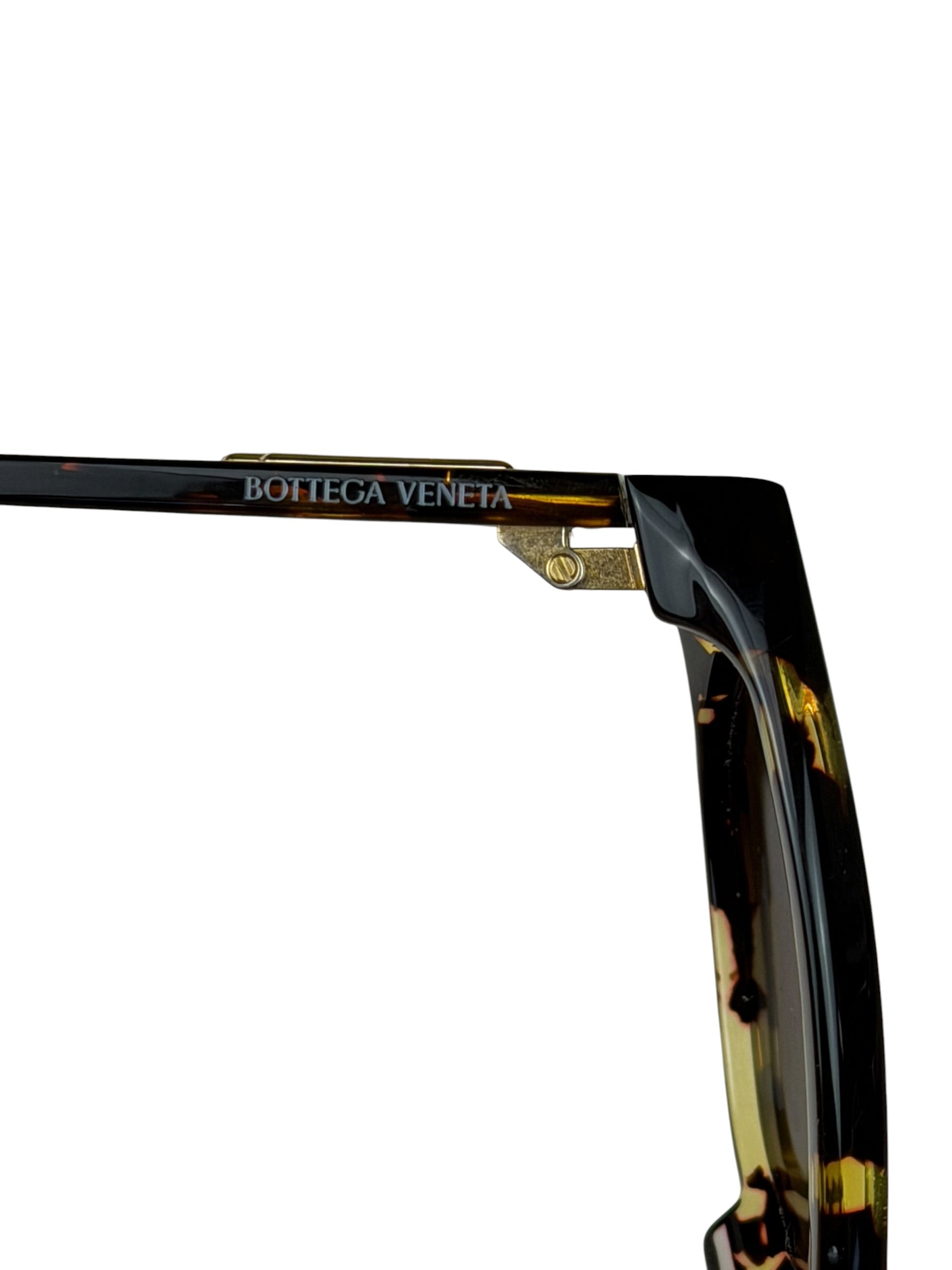 Bottega Veneta Tortoise Brown Cat-Eye Sunglasses