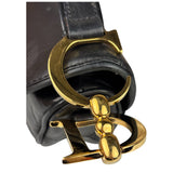 Christian Dior Black Calfskin Saddle Shoulder Bag