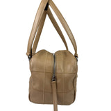 Chanel Beige Leather Chocolate Bar Bowler Bag 2004