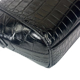Givenchy Black Crocodile Embossed Leather Nano Antigona Crossbody Bag