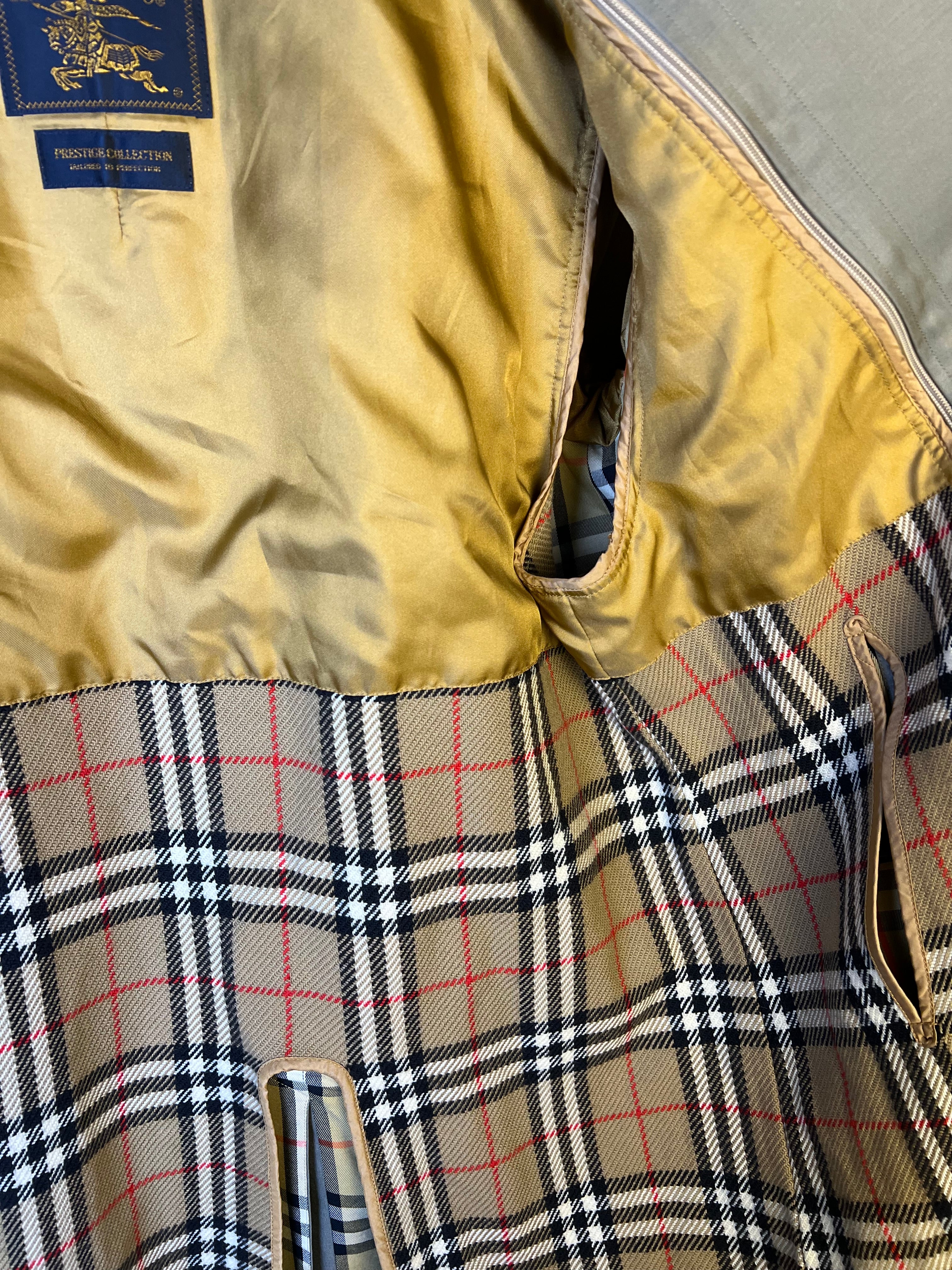 Burberry Vintage Grey Check Lined Coat