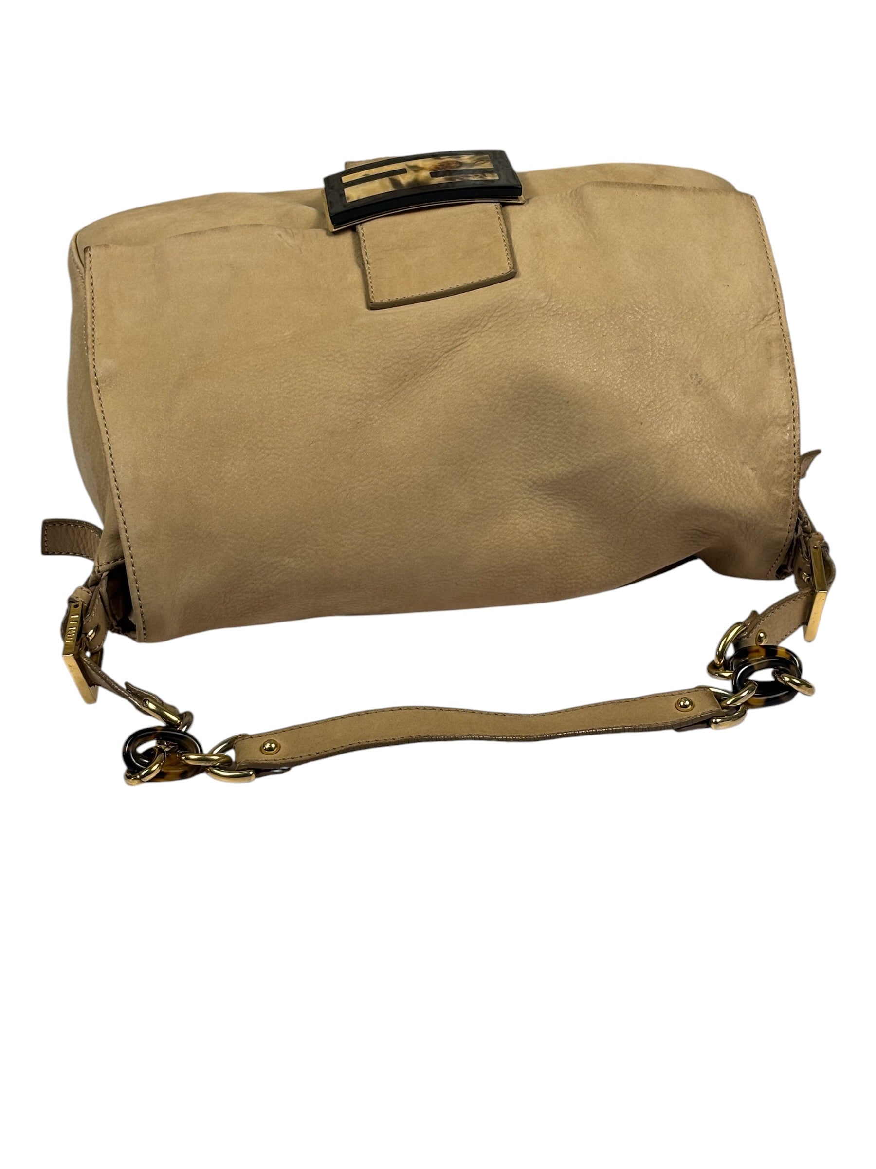 Fendi Beige Leather Mamma Baguette