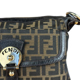 Fendi Vintage Zucca Pattern Canvas Shoulder Bag