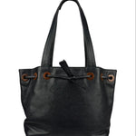 Chanel Black Caviar CC Drawstring Tote Bag 2002