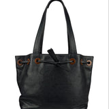 Chanel Black Caviar CC Drawstring Tote Bag 2002