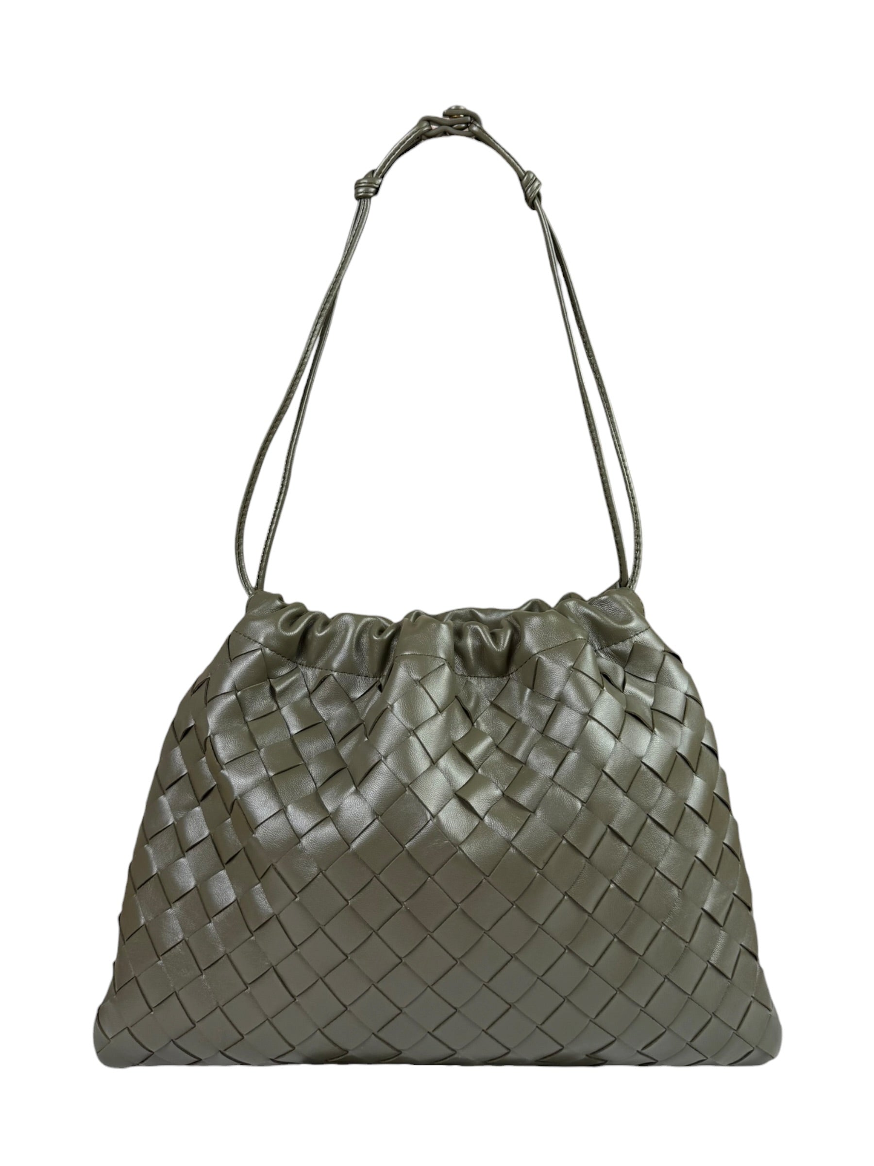Bottega Veneta Olive Green Intrecciato Dustbag Pouch