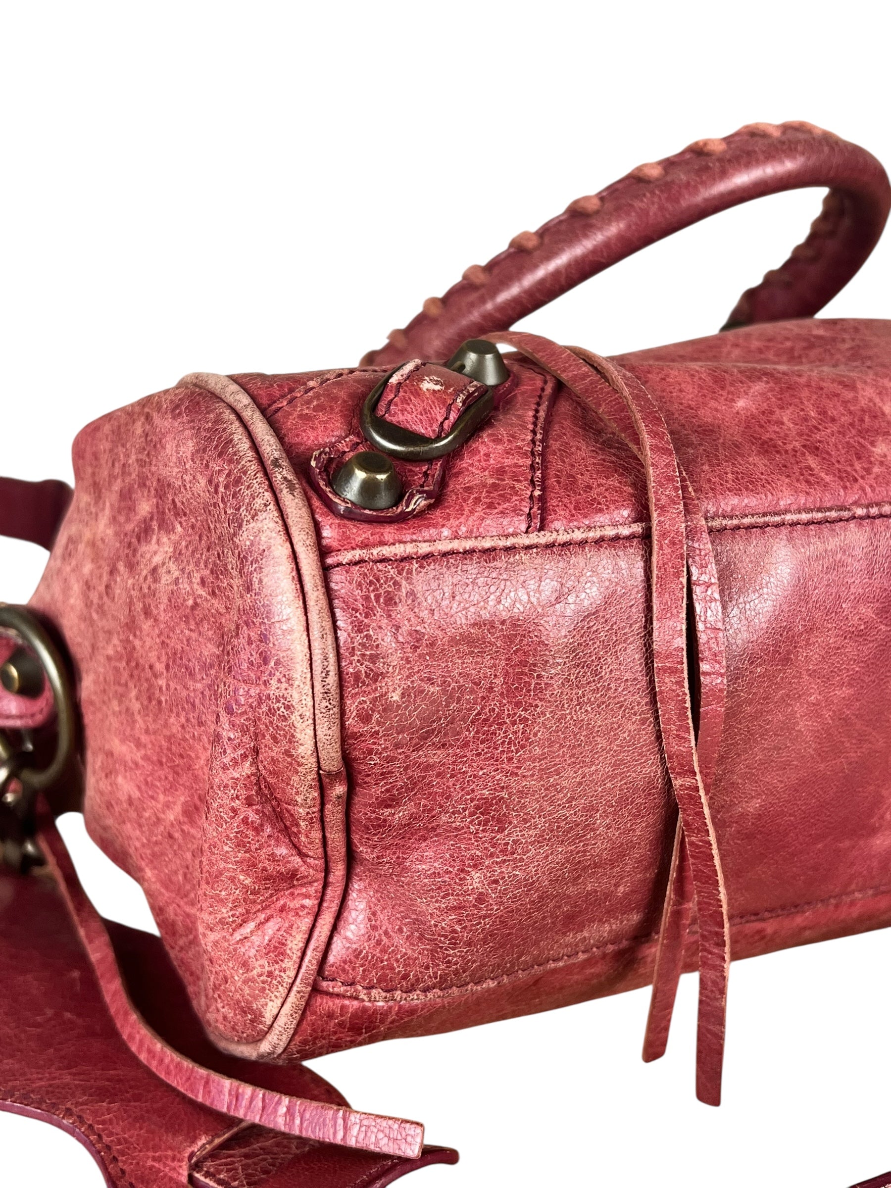 Balenciaga Mini Classic Leather City Bag Red