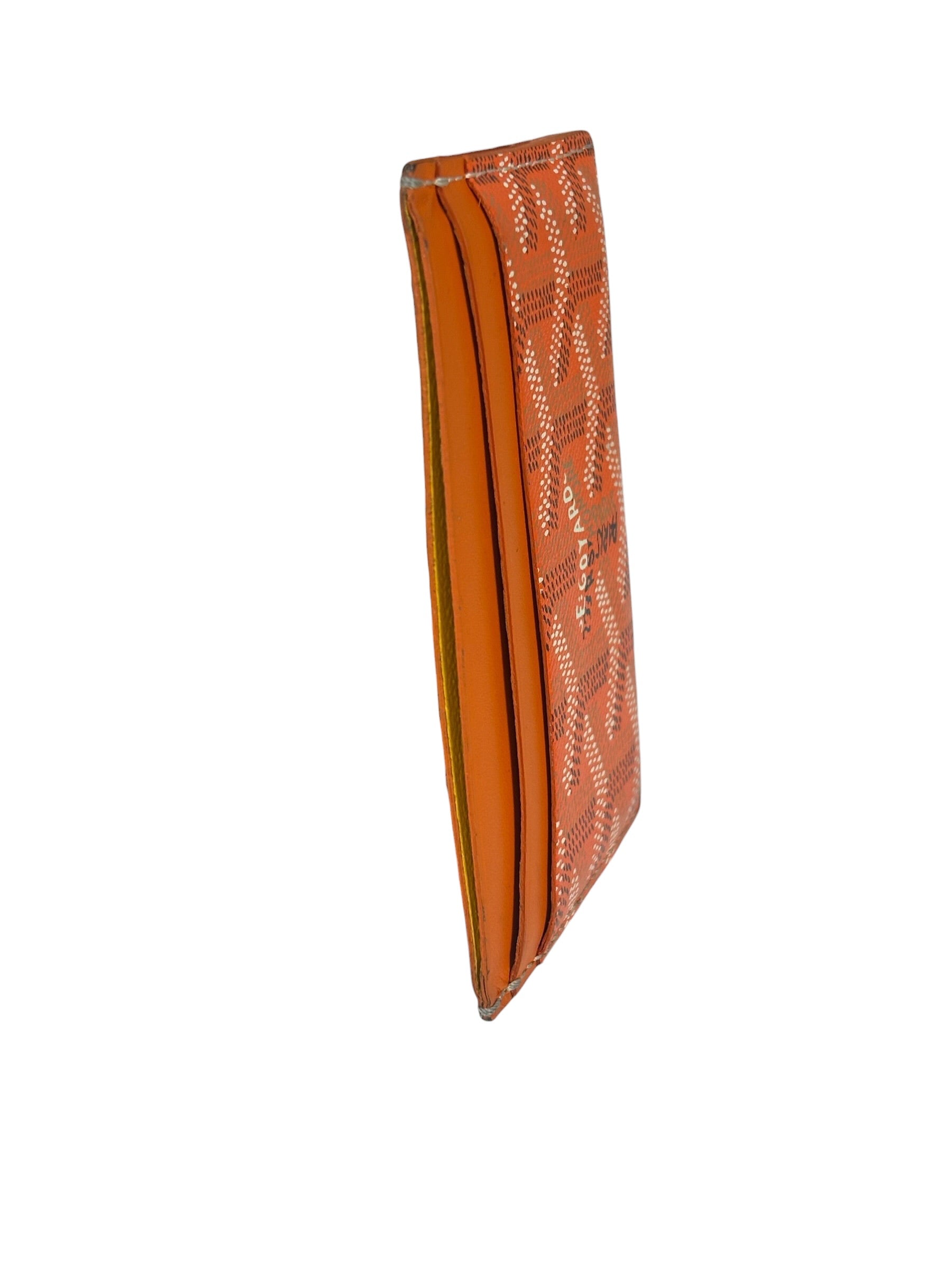 Goyard Orange Leather Saint Sulpice Cardholder