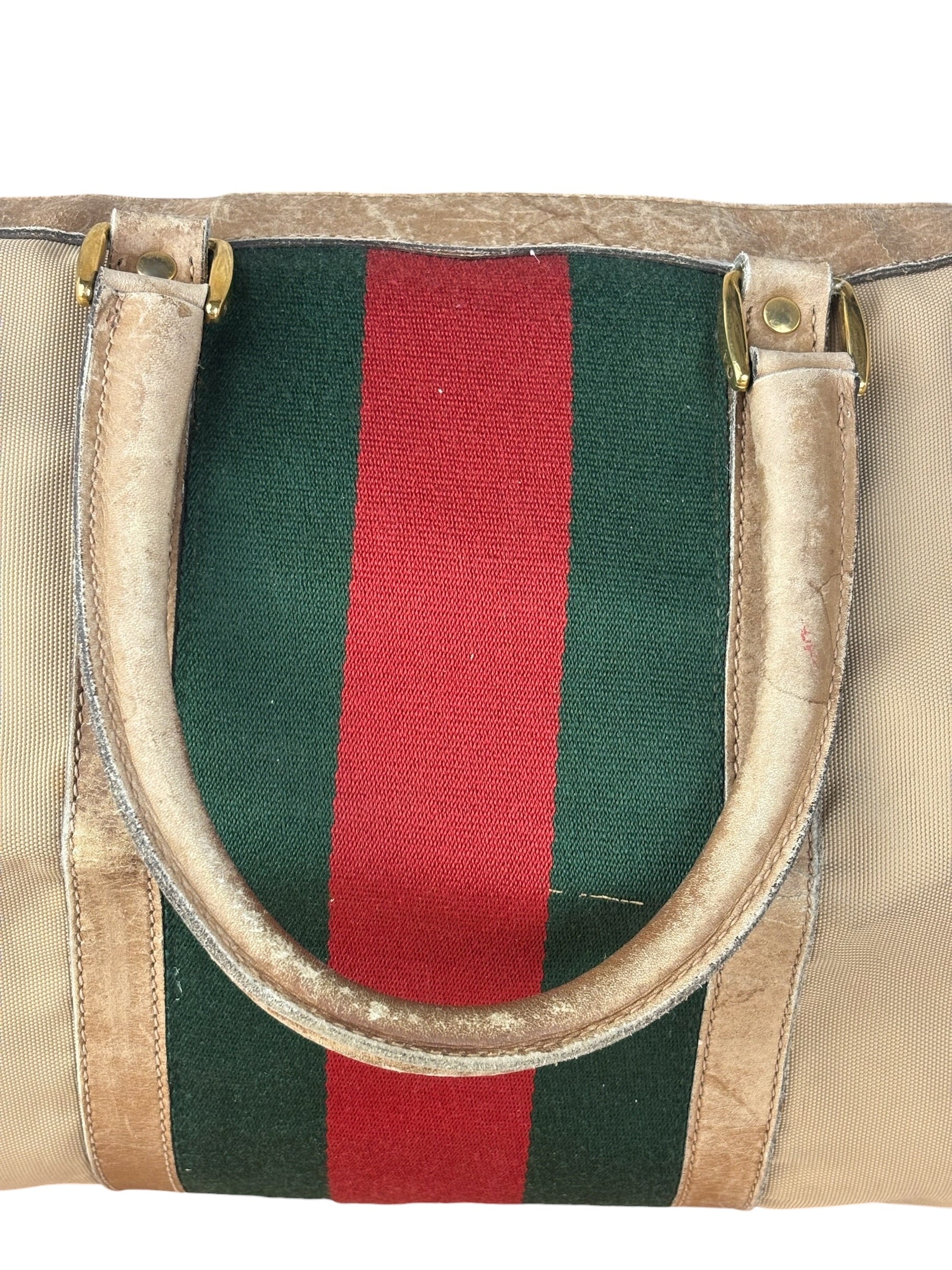 Gucci Vintage Canvas Duffle Bag