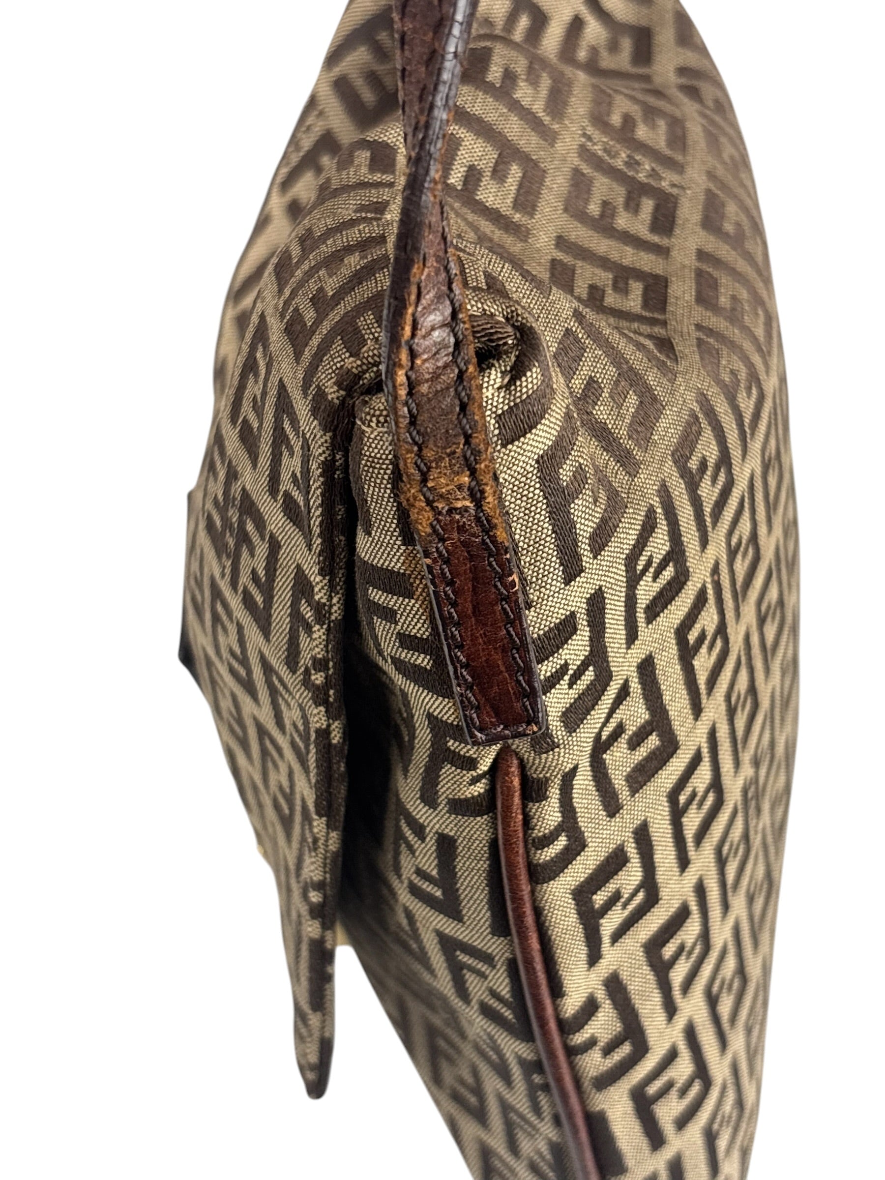 Fendi Canvas Monogram Zucchino Shoulder bag