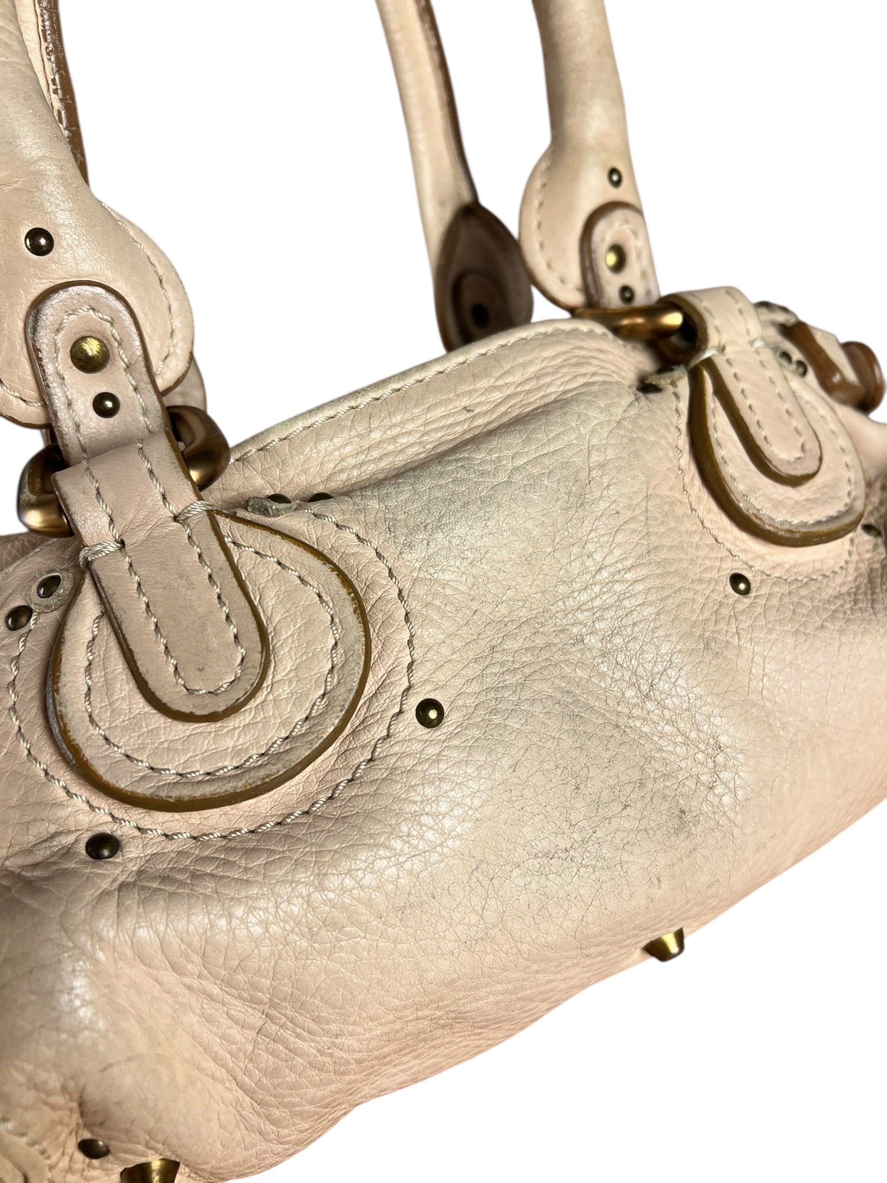 Chloe Vintage Mini Chloe Paddington Bag Beige