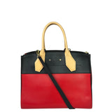 Louis Vuitton Red Leather City Steamer Handbag MM