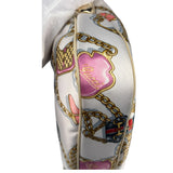 Gucci Vintage Printed Satin Silk Charmy Hobo Bag