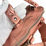 Balenciaga Pink Moto Leather Dome 2Way City Bag