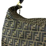 Fendi Vintage Zucca Canvas Collapsible Shoulder Bag